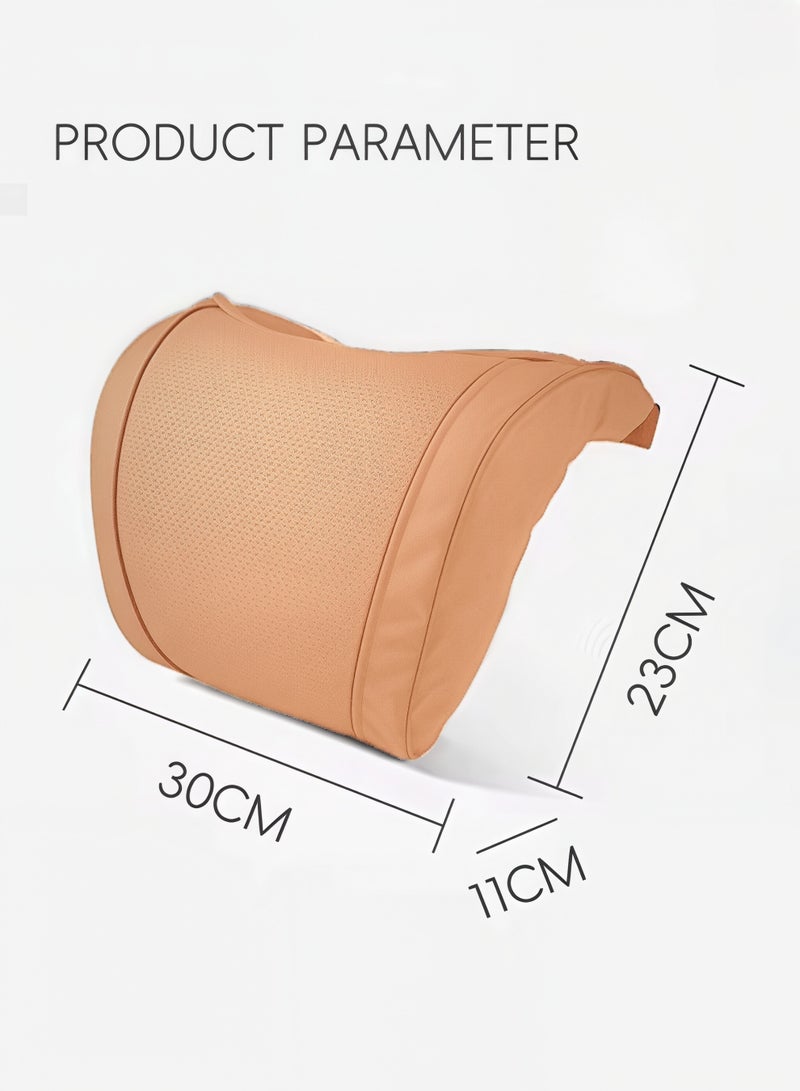 وسادة رقبة لمقعد السيارة، وسادة مسند رأس للسيارة، وسادة مسند رأس لتخفيف آلام الرقبة وتوتر العضلات، وسادة رأس داعمة للرقبة بتصميم مريح لتخفيف إرهاق القيادة، ملحقات داخلية للسيارات (برتقالي) - Image 2